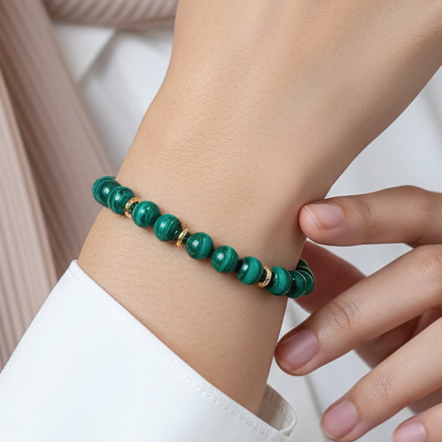 Nature's Sparkle Green Muscovite Adjustable Bracelet