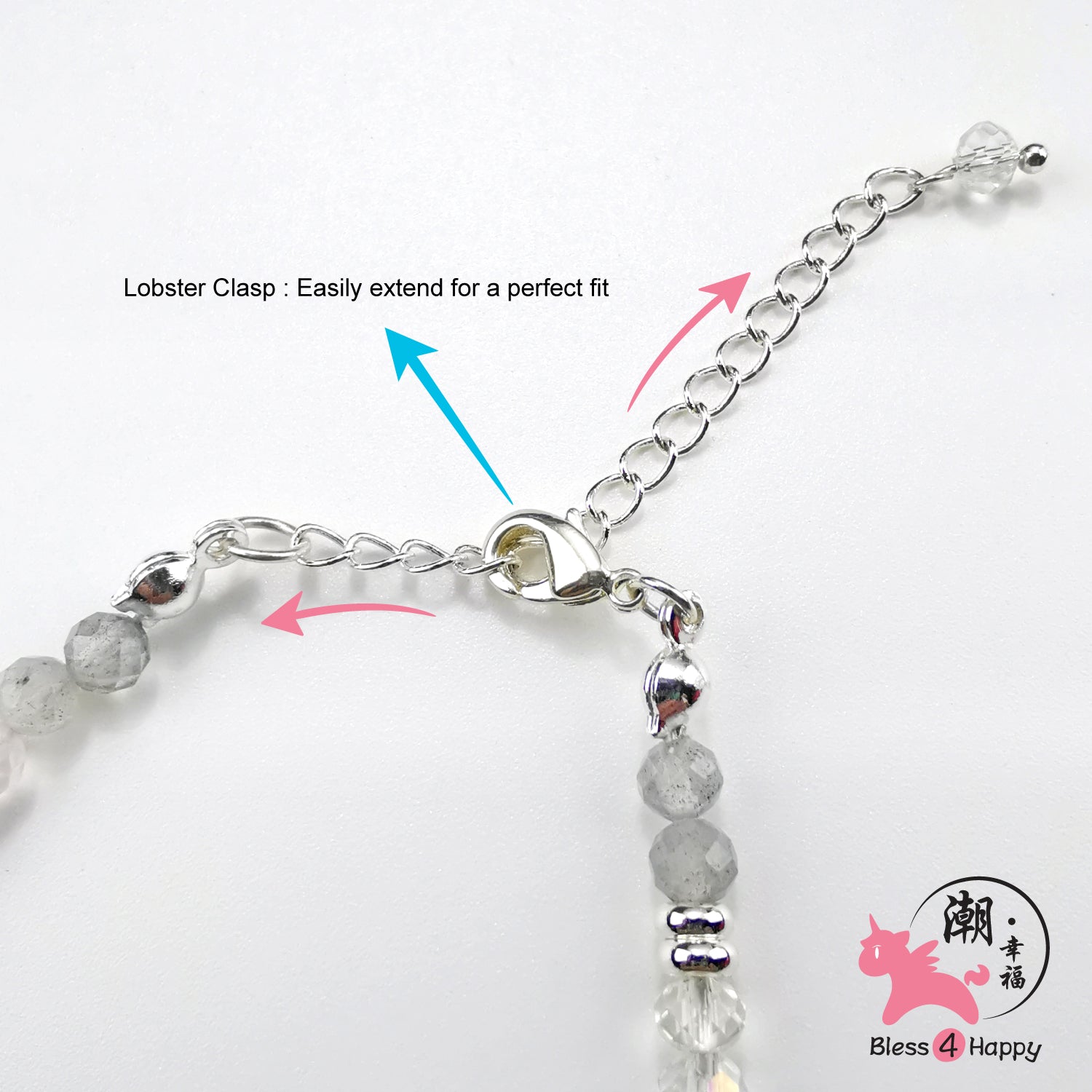 Vibrant Fascinating Royal Skies Blue Charm Bracelet - Bless4Happy Handmade Charm Bracelet